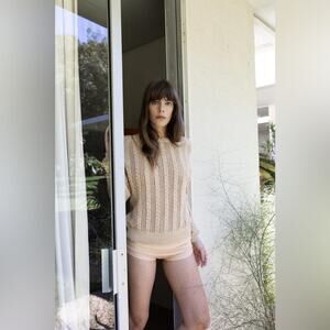 Zara Mixed Mesh Sweater Size Medium